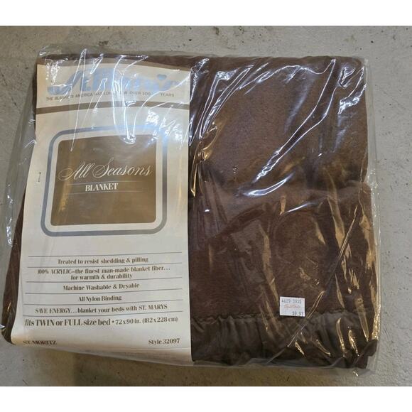 St. Mary's All Seasons Blanket St.moritz Twin/full 32097 VTG - Picture 1 of 6